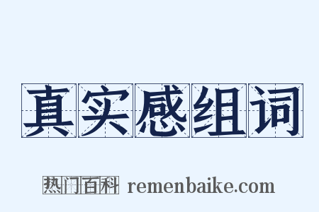 真实感组词是什么意思的图片